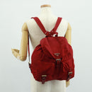 PRADA Backpack Nylon Red Silver Auth 169589V-31
