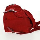 PRADA Backpack Nylon Red Silver Auth 169589V-4