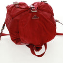 PRADA Backpack Nylon Red Silver Auth 169589V-6