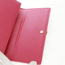 SAINT LAURENT Y line Clutch Bag Leather Pink Gold Auth 169595V-9