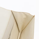 CELINE Hand Bag Leather White Gold Auth 169597-21