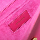 SAINT LAURENT Y Line Clutch Bag Leather Pink Gold 311213 Auth 169599V-18