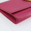 SAINT LAURENT Y Line Clutch Bag Leather Pink Gold 311213 Auth 169599V-14