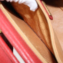 GUCCI Shoulder Bag Leather Red Gold 001 406 1339 Auth 169601-23