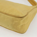 PRADA Hand Pouch Nylon Yellow Auth 169603-15