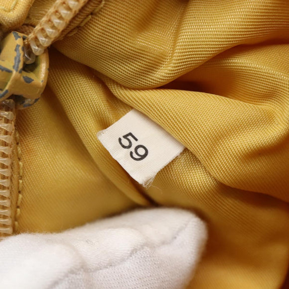PRADA Hand Pouch Nylon Yellow Auth 169603