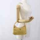 PRADA Hand Pouch Nylon Yellow Auth 169603-21