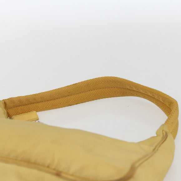 PRADA Hand Pouch Nylon Yellow Auth 169603