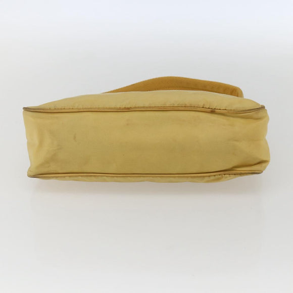 PRADA Hand Pouch Nylon Yellow Auth 169603