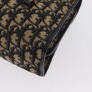 Christian Dior Trotter Canvas Hand Bag Navy Gold Auth 169605-17