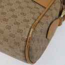 GUCCI Micro GG Supreme Web Sherry Line Shoulder Bag PVC Beige Gold Auth 169606-9
