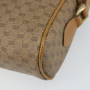 GUCCI Micro GG Supreme Web Sherry Line Shoulder Bag PVC Beige Gold Auth 169606-15