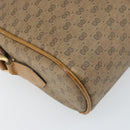 GUCCI Micro GG Supreme Web Sherry Line Shoulder Bag PVC Beige Gold Auth 169606-16
