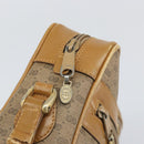 GUCCI Micro GG Supreme Web Sherry Line Shoulder Bag PVC Beige Gold Auth 169606-18