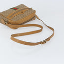 GUCCI Micro GG Supreme Web Sherry Line Shoulder Bag PVC Beige Gold Auth 169606-7