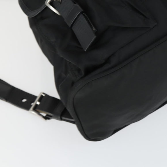 PRADA Rucksack Nylon Schwarz Silber Original 169609