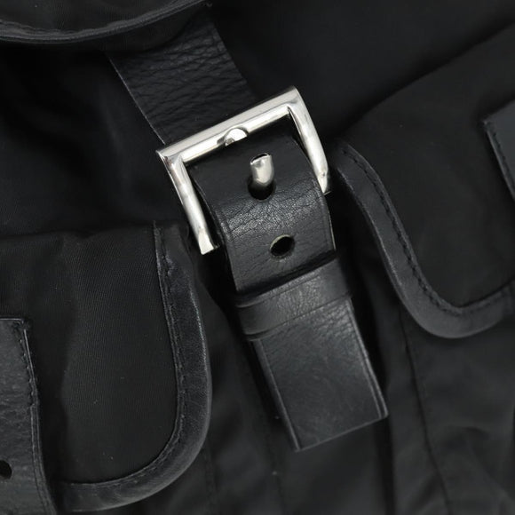 PRADA Rucksack Nylon Schwarz Silber Original 169609