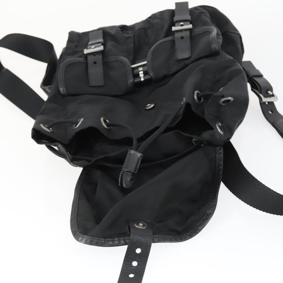 PRADA Rucksack Nylon Schwarz Silber Original 169609