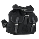 PRADA Rucksack Nylon Schwarz Silber Original 169609-1