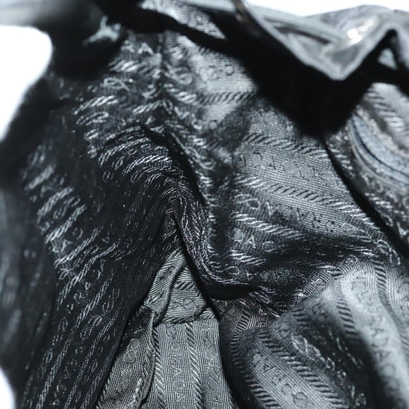 PRADA Rucksack Nylon Schwarz Silber Original 169609