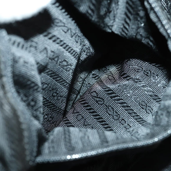 PRADA Rucksack Nylon Schwarz Silber Original 169609