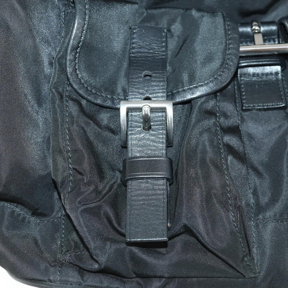 PRADA Rucksack Nylon Schwarz Silber Original 169609