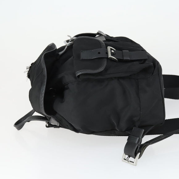 PRADA Rucksack Nylon Schwarz Silber Original 169609