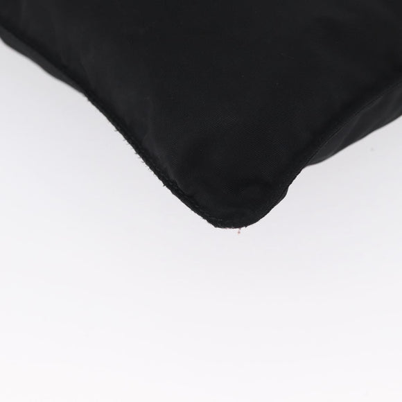 PRADA Shoulder Bag Nylon Black Silver Auth 169612