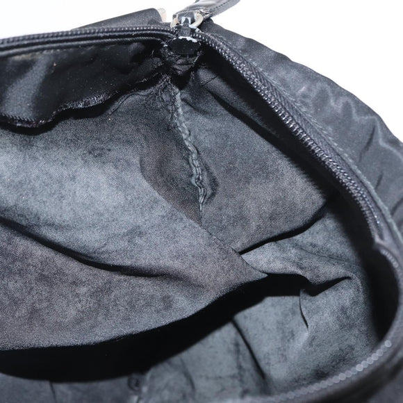 PRADA Shoulder Bag Nylon Black Silver Auth 169612