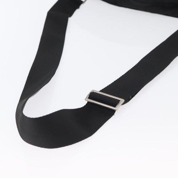 PRADA Shoulder Bag Nylon Black Silver Auth 169612