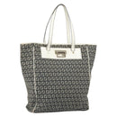 FENDI Zucchino Canvas Tote Bag Black Gold Auth 169614-1