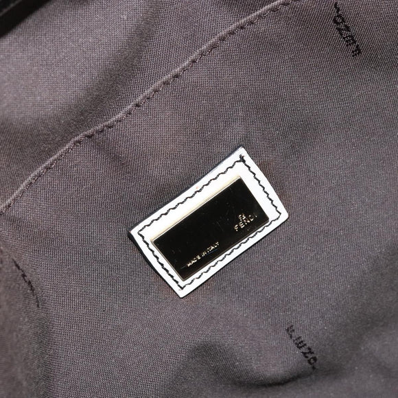 FENDI Zucchino Canvas Tote Bag Black Gold Auth 169614