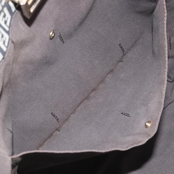 FENDI Zucchino Canvas Tote Bag Black Gold Auth 169614