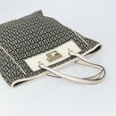 FENDI Zucchino Canvas Tote Bag Black Gold Auth 169614-6