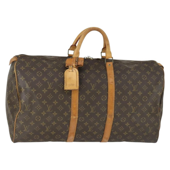 LOUIS VUITTON Monogram Keepall 55 Boston Bag M41424 LV Auth 169617
