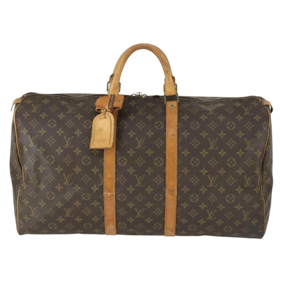 LOUIS VUITTON Monogram Keepall 55 Boston Bag M41424 LV Auth 169617