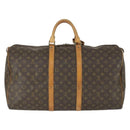 LOUIS VUITTON Monogram Keepall 55 Boston Bag M41424 LV Auth 169617-2