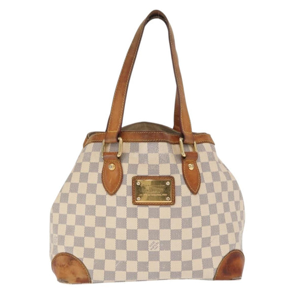 LOUIS VUITTON Damier Azur Hampstead MM Tote Bag N51206 LV Auth 169626