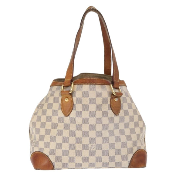 LOUIS VUITTON Damier Azur Hampstead MM Tote Bag N51206 LV Auth 169626