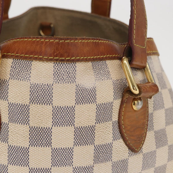 LOUIS VUITTON Damier Azur Hampstead MM Tote Bag N51206 LV Auth 169626
