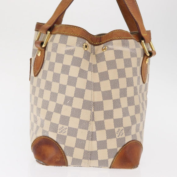 LOUIS VUITTON Damier Azur Hampstead MM Tote Bag N51206 LV Auth 169626