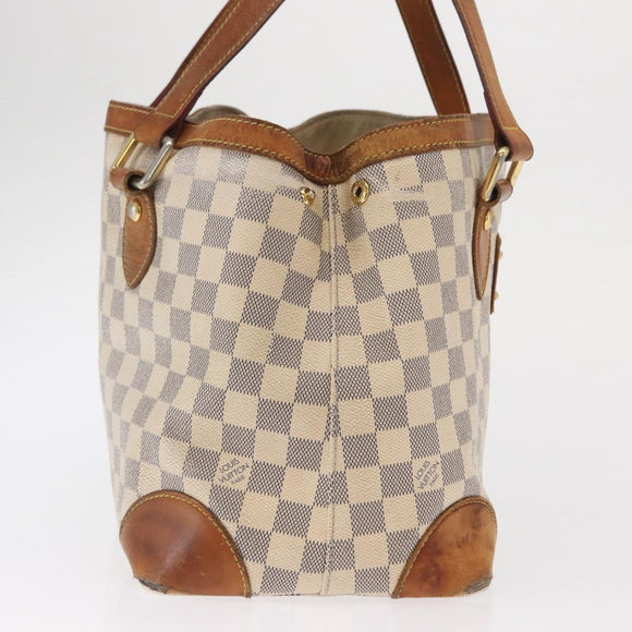 LOUIS VUITTON Damier Azur Hampstead MM Tote Bag N51206 LV Auth 169626