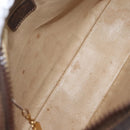 GUCCI GG Supreme Horsebit WebSherry Line Shoulder Bag PVC Beige Gold Auth 169629-10