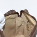 GUCCI GG Supreme Horsebit WebSherry Line Shoulder Bag PVC Beige Gold Auth 169629-20