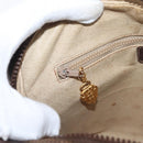 GUCCI GG Supreme Horsebit WebSherry Line Shoulder Bag PVC Beige Gold Auth 169629-22