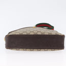 GUCCI GG Supreme Horsebit WebSherry Line Shoulder Bag PVC Beige Gold Auth 169629-5