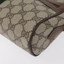 GUCCI GG Supreme Web Sherry Line Bag PVC Beige Gold 68 02 004 Auth 169630-13