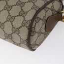 GUCCI GG Supreme Web Sherry Line Bag PVC Beige Gold 68 02 004 Auth 169630-15