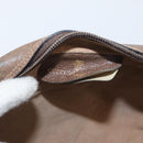 GUCCI GG Supreme Web Sherry Line Bag PVC Beige Gold 68 02 004 Auth 169630-18