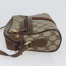 GUCCI GG Supreme Web Sherry Line Bag PVC Beige Gold 68 02 004 Auth 169630-6